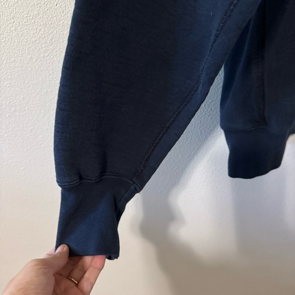 Syracuse University M.J. Soffe Crew Sweatshirt Navy Orange Spellout Midweight-XL - Picture 6 of 10